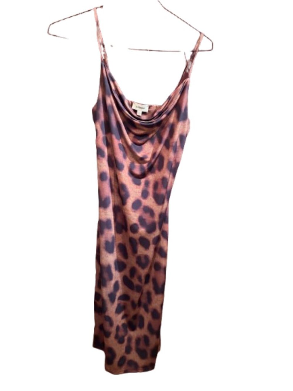 L'AGENCE Leopard Print Cowl Neck Maxi Slip Dress Size M - Picture 2 of 4